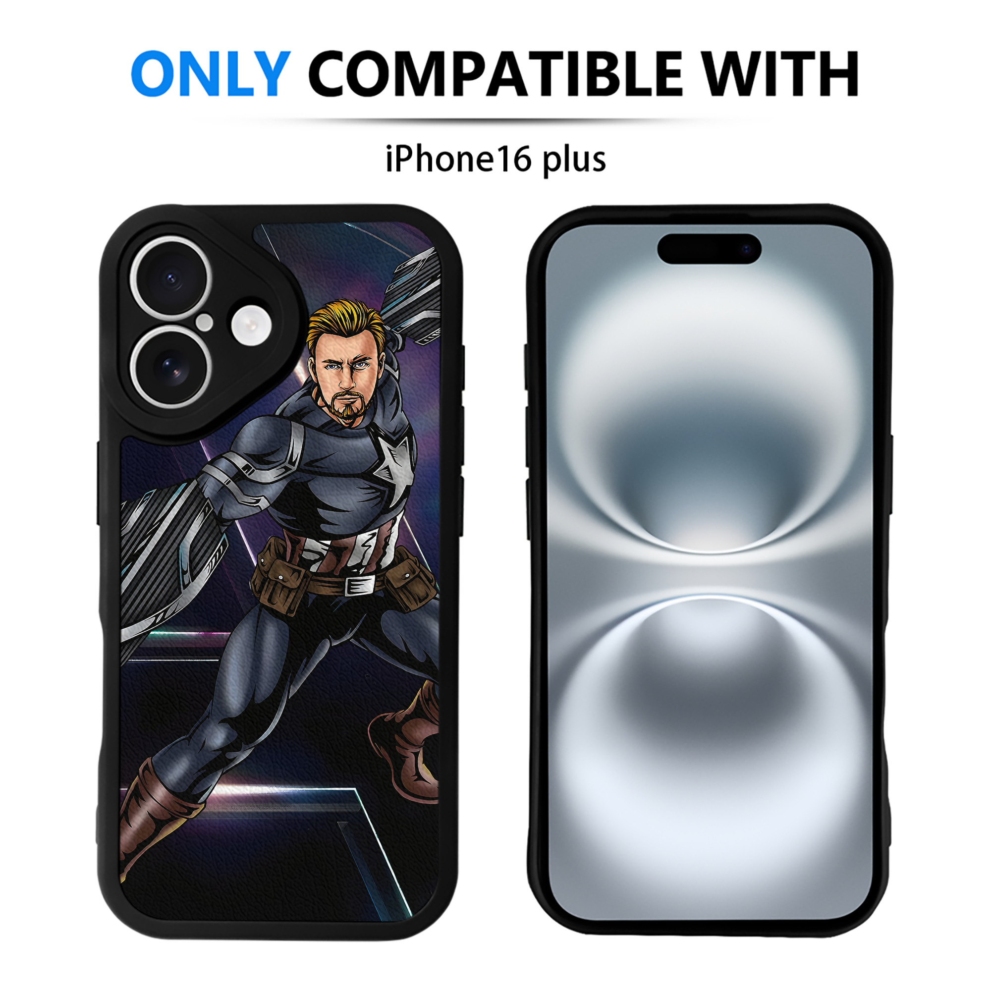 （画像用） アベンジャーズ The Avengers 【iPhone 16シリーズ対応】シリコンスマホケース（レザー調） 材質：シリコン
